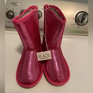 The Children’s Place Girls Pink Sparkly Boots NWT
